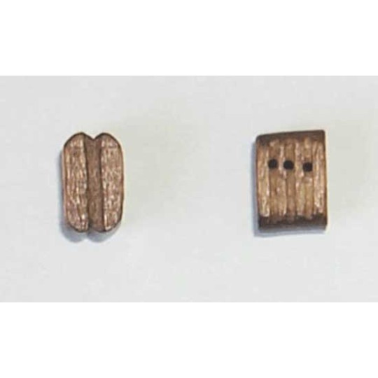 Accastillage de bateau Poulie triple en noyer, diam. 5mm Accastillage de bateau Poulie triple en noyer, diam. 5mm