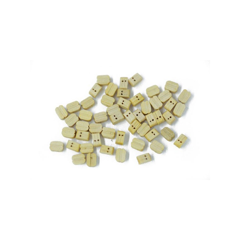 Accastillage de bateau Poulies doubles bois 5mm (50 pcs)