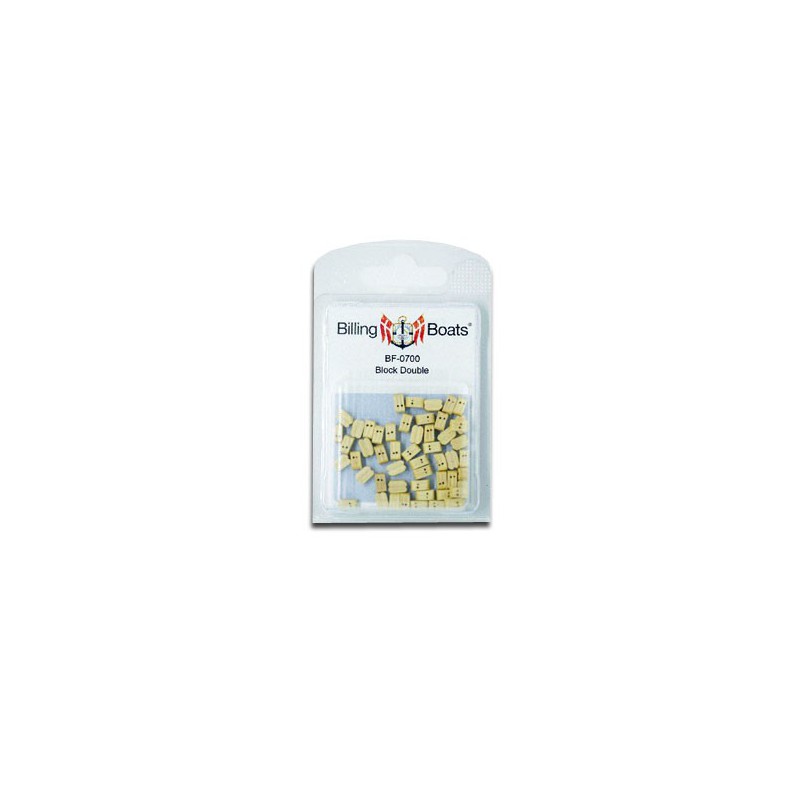 Accastillage de bateau Poulies doubles bois 7mm (50 pcs)