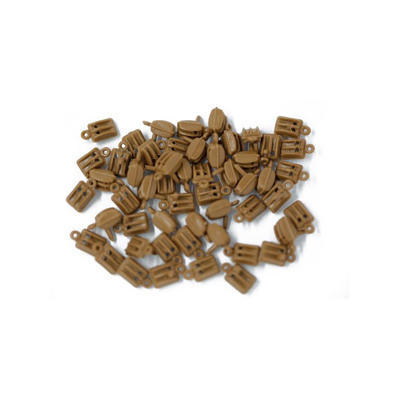 Accastillage de bateau Poulies doubles 7mm (50 pcs)