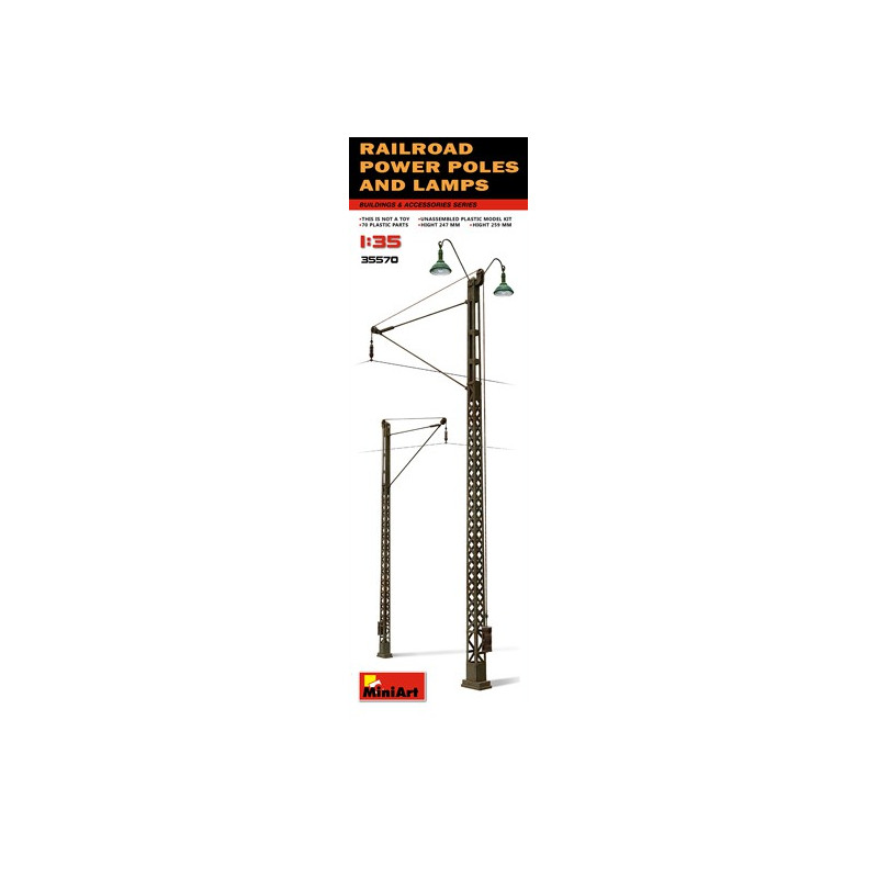 Maquette Diorama Railways Power Poles 1/35