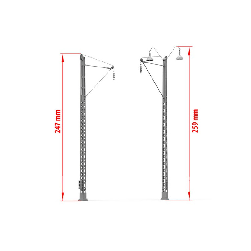 Maquette Diorama Railways Power Poles 1/35