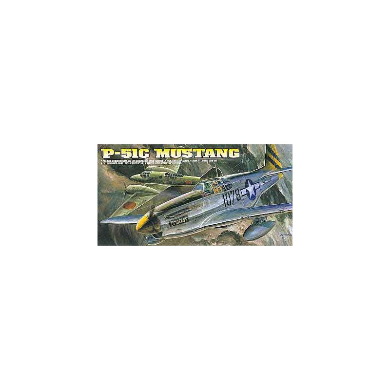 Maquette d'avion en plastique P-51C Mustang 1/72