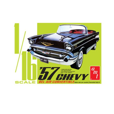 Maquette de voiture en plastique 1957 Chevy Bel Air Convertible 1:16 Maquette de voiture en plastique 1957 Chevy Bel Air Convertible 1:16