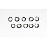 Visserie Rondelles Eventail inox M2 DIN6798 (10 pièces)