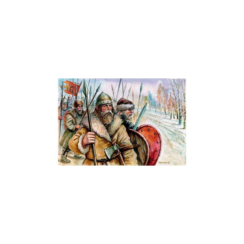 Figurine RUSSES MEDIEVAUX EN HIVER 1/72