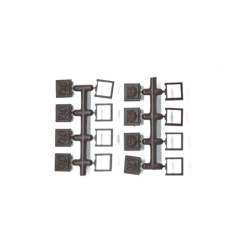 Accastillage de bateau Sabord de canons en plastique 11mm (4pcs)