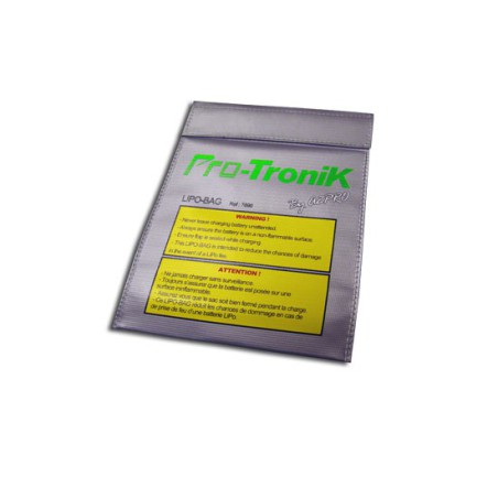 Accessoire pour accu LIPO Sac Li-Po anti-feu 230x300mm Accessoire pour accu LIPO Sac Li-Po anti-feu 230x300mm