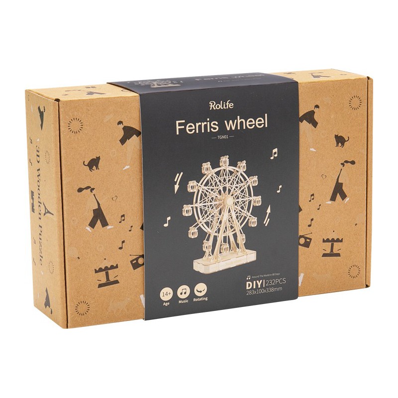 Puzzle 3D mécanique intermédiaire pour maquette Grande Roue Musicale