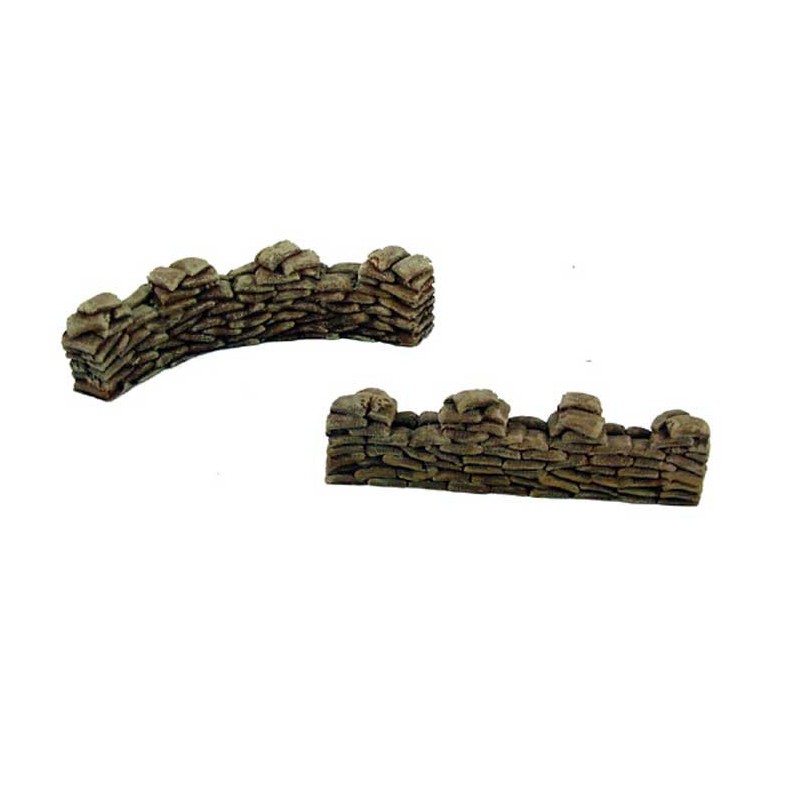 Maquette Diorama montéee et peinte SACS DE SABLE INCURVES 1/48