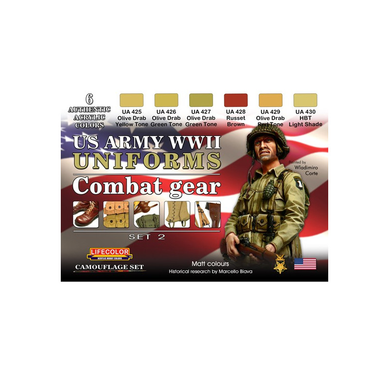 Peinture acrylique UNIFORMES US WWII SET 2