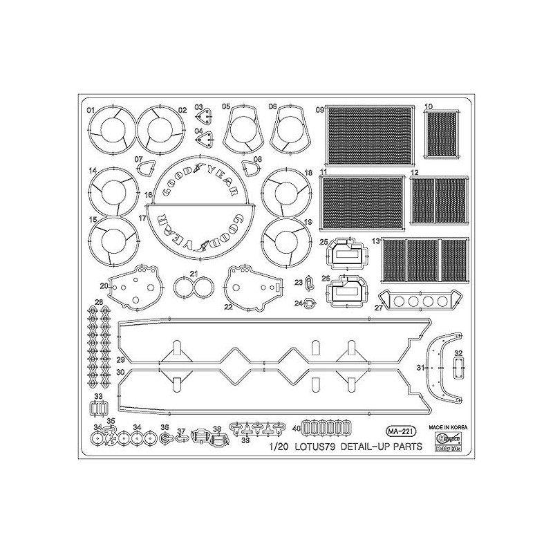 Maquette de voiture en plastique Photo découpe LOTUS 791/24